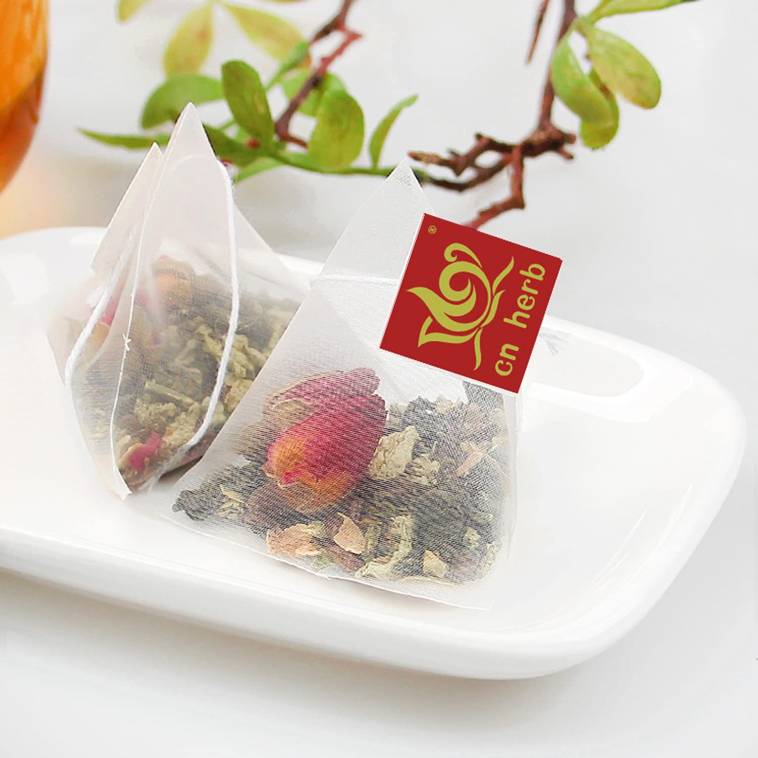 cn herb Invierno Melón Hoja de Loto y Té Oolong 8.82 oz Bolsa Triángulo Bolsa Té Hoja de Lotus Té Rosa Semilla de Cassia y Oolong