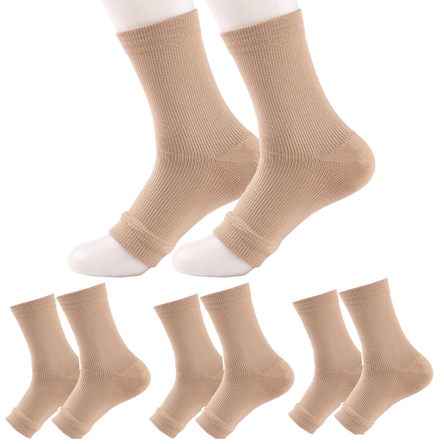 3 pares de calcetines de neuropatía para mujeres y hombres, calcetines de compresión de tobillo y tendinitis, para alivio del dolor y fascitis