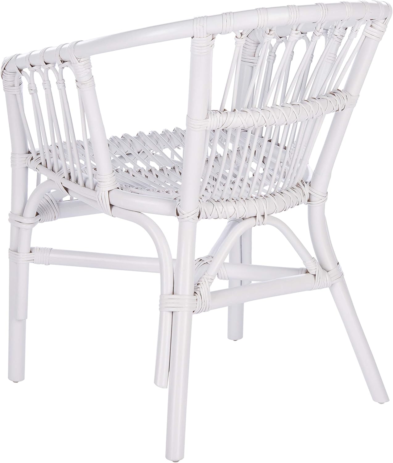 Safavieh Home Adriana Coastal White Rattan (juego de 2) Silla decorativa, 0