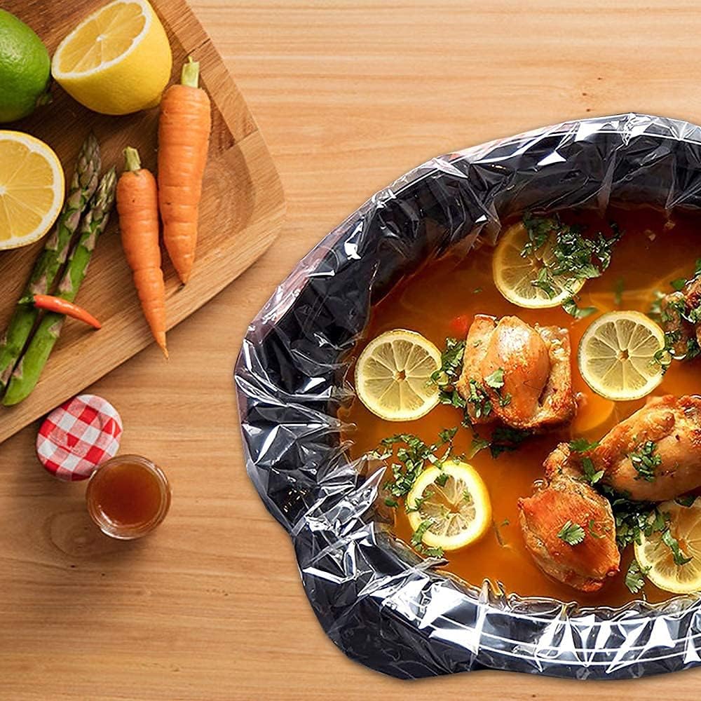 Forros de olla de cocción lenta, bolsas de cocina desechables de tamaño pequeño para ollas de 1 cuarto a 3 cuartos de galón, adecuadas para ollas