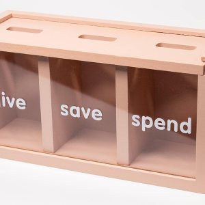 Alcancía para niños, alcancía para adultos, ahorro de dinero seguro para niños, caja de ahorro de monedas y efectivo (rosa) Alcancía para niños, alcancía para adultos, ahorro de dinero seguro para niños, caja de ahorro de monedas y efectivo (rosa)