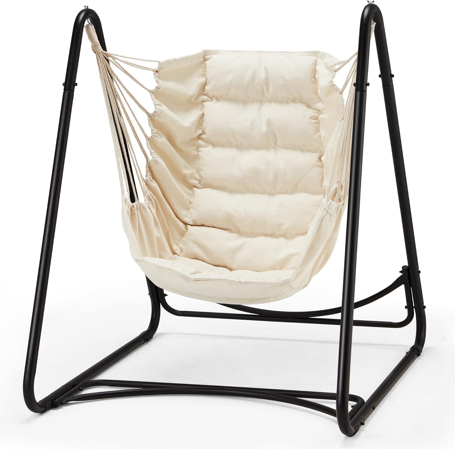 Soporte para silla de hamaca, soporte de hamaca de acero resistente, soporte de columpio multiusos de 450 libras, incluye silla colgante, flujo