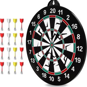 16 piezas de tablero de dardos magnético, tablero de dardos magnético para interiores y exteriores, juego divertido para juegos de fiesta, juguetes 16 piezas de tablero de dardos magnético, tablero de dardos magnético para interiores y exteriores, juego divertido para juegos de fiesta, juguetes
