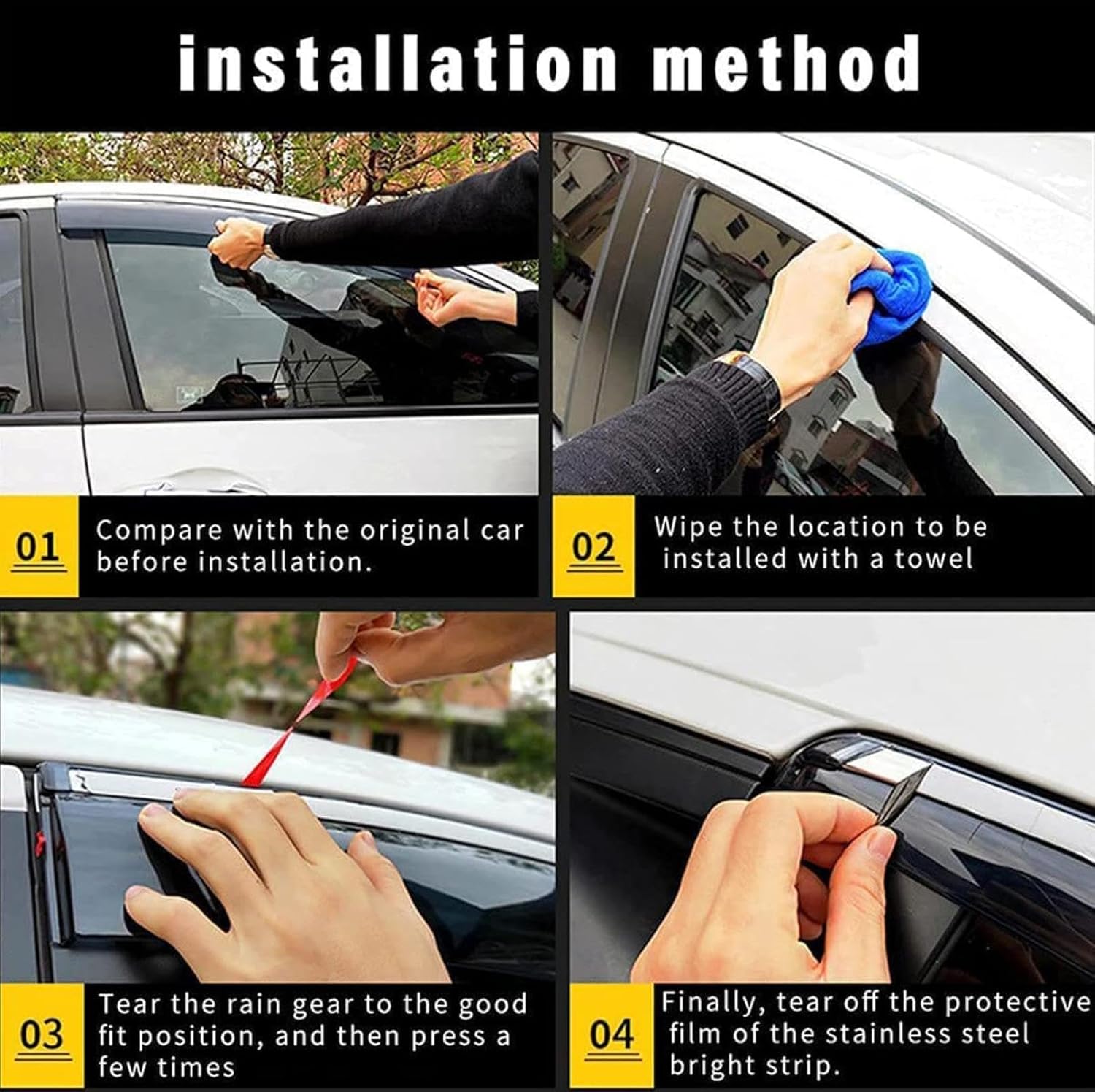 Protector de lluvia de automóvil, para Nissan Navara NP300 D23 2015-2022 – Protectores de lluvia para ventana de automóvil, protector de lluvia para