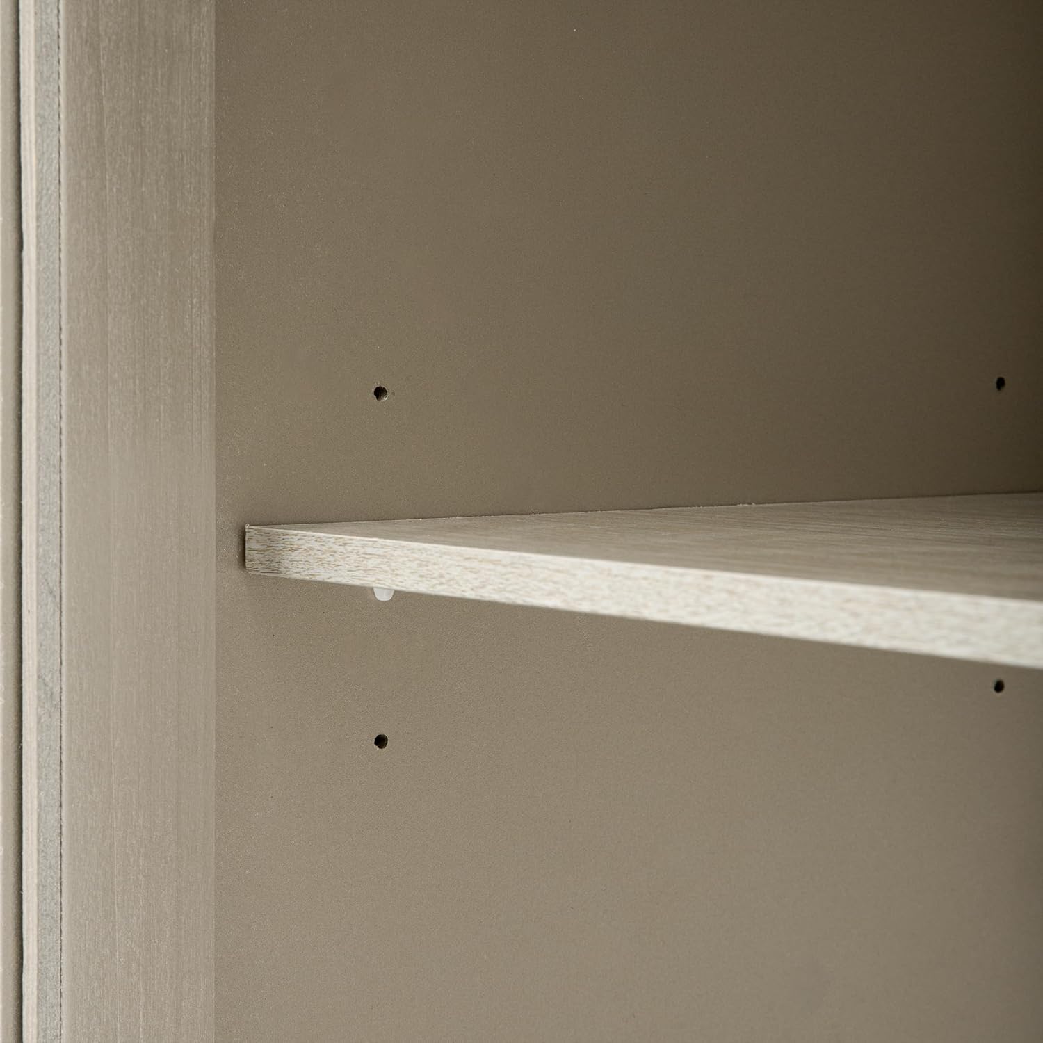 Knocbel Armarios de almacenamiento Accent con puertas de vidrio templado y estantes ajustables, entrada, pasillo, vestíbulo, mesa, armario,