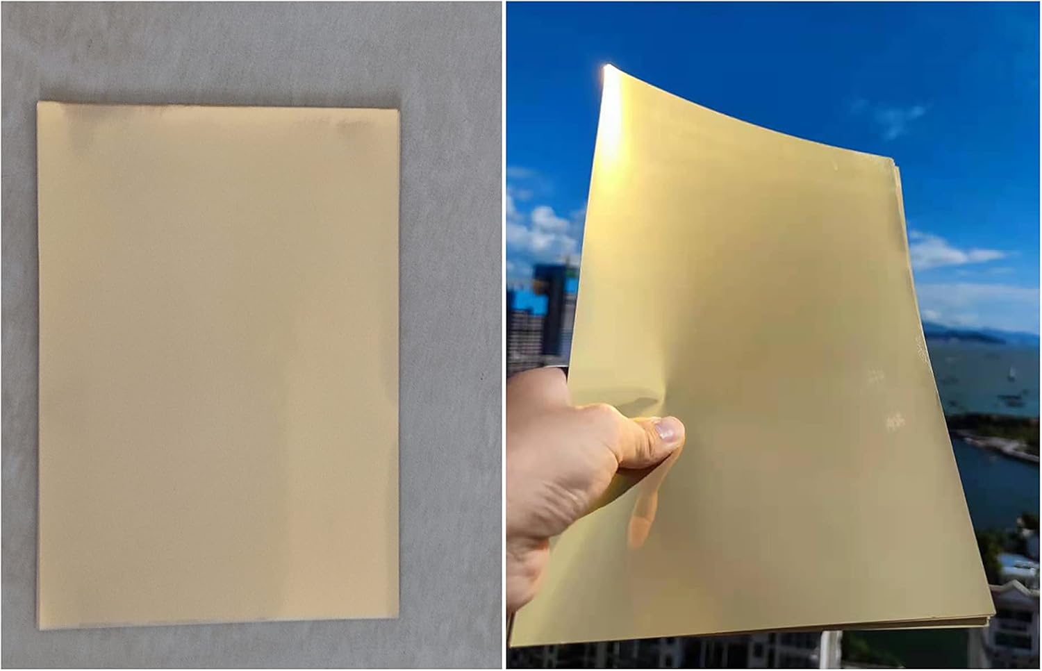 GLOSSY GOLD-20 hojas imprimibles de vinilo dorado brillante, impermeable, hojas adhesivas de alta calidad, tinta se seca rápidamente para impresora