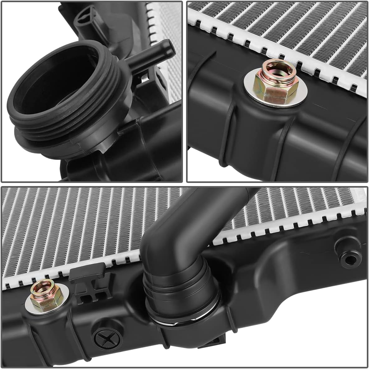 DNA Motoring OEM-RA-13473 Radiador de núcleo de aluminio de 1 fila compatible con 12-17 Caprice 6.0L AT, 30-18 pulgadas de ancho x 15-34 pulgadas de