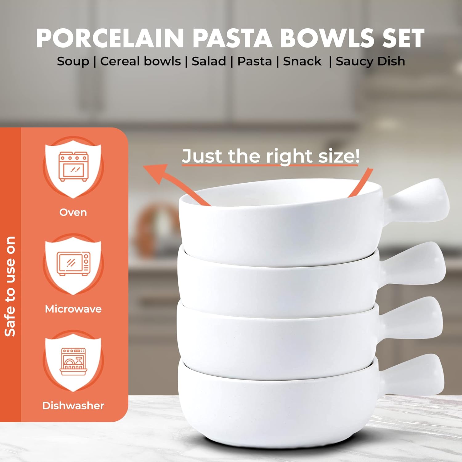 Bruntmor Juego de 4 platos de porcelana de cerámica para servir platos grandes de 14 x 6 pulgadas, platos rectangulares para fiestas, platos