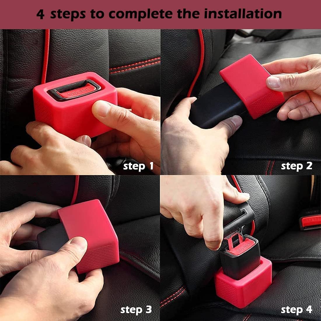 Soporte de hebilla para cinturón de seguridad de automóvil, hebilla de silicona flexible, hebilla elevadora de cinturón de seguridad para un fácil
