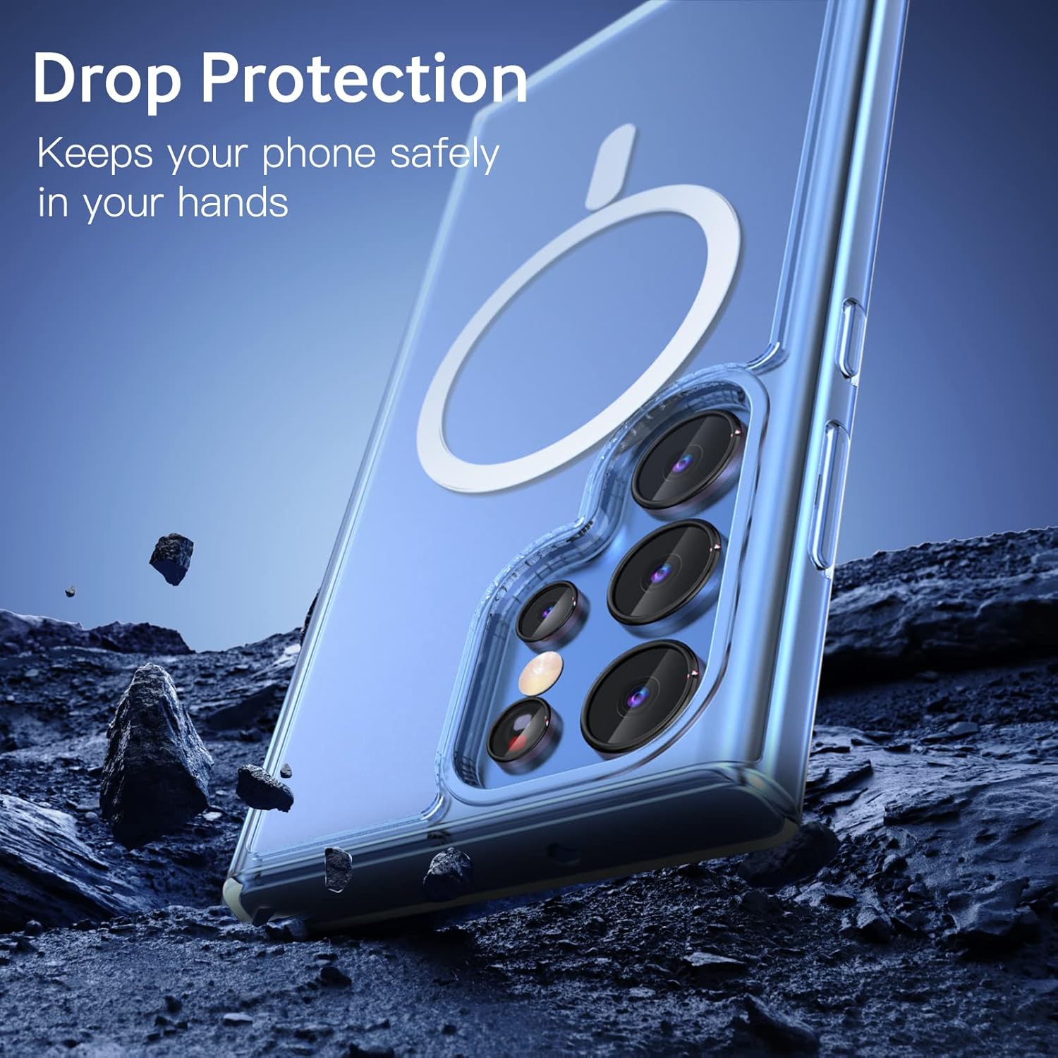 Funda magnética transparente para Samsung Galaxy S23 Ultra, imanes fuertes compatibles con accesorios Magsafe y Chager inalámbrico, funda