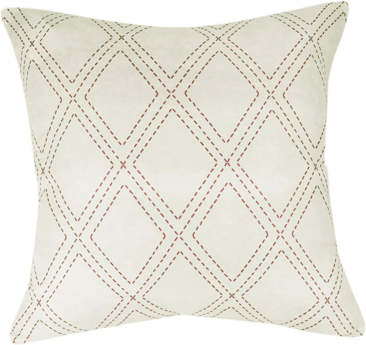 Donna Sharp Almohada decorativa tradicional con diseño de melón dulce (diamante) y cierre de cremallera fácil de quitar, almohadas cuadradas para