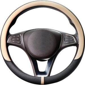 COFIT – Funda antideslizante para volante de piel de microfibra transpirable y de moda, diámetro exterior para volante, tamaños S, M, L COFIT – Funda antideslizante para volante de piel de microfibra transpirable y de moda, diámetro exterior para volante, tamaños S, M, L