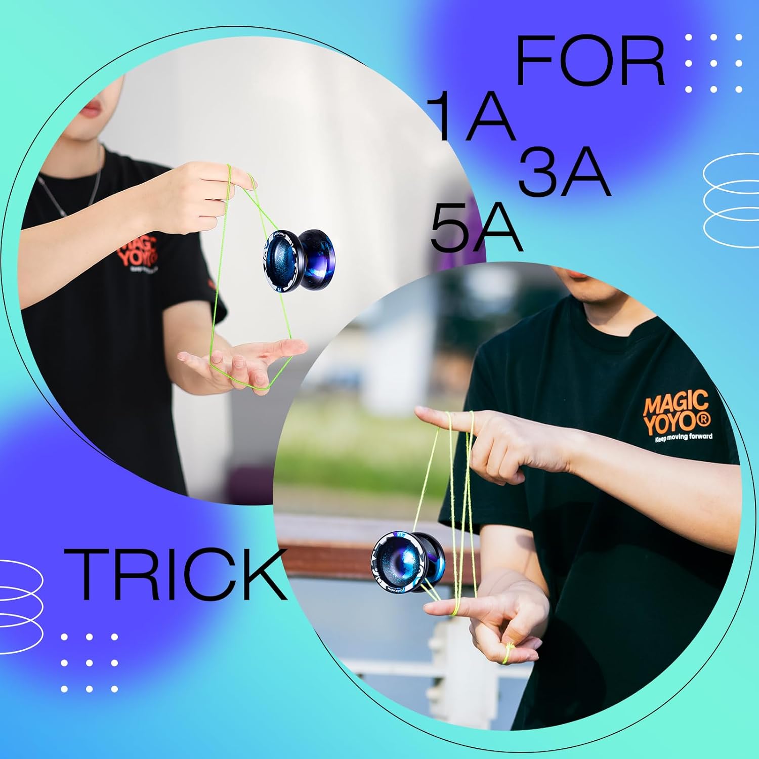MAGICYOYO Yoyo profesional paquete de 2 Yoyo sensible para principiantes, Pro Yoyo V3 y Magicyoyo K2 Crystal con rodamientos Yoyo que no responden