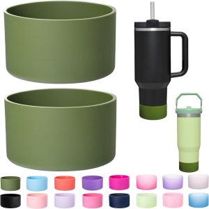 Stanley – Paquete de 2 botas de silicona para vaso Stanley 40 30 oz Quencher Adventure, bota inferior para Stanley IceFlow Flip 30 20 oz, funda Stanley – Paquete de 2 botas de silicona para vaso Stanley 40 30 oz Quencher Adventure, bota inferior para Stanley IceFlow Flip 30 20 oz, funda