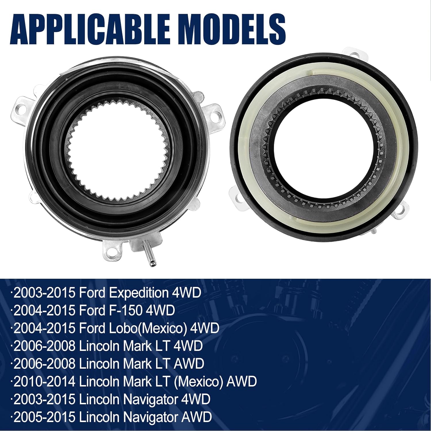 2 piezas de repuesto de actuador de cubo de bloqueo 4×4 para Ford F150 4WD 2003-2015 Ford Expedition 4WD 2003-2015 Lincoln Navigitor 2006-2008
