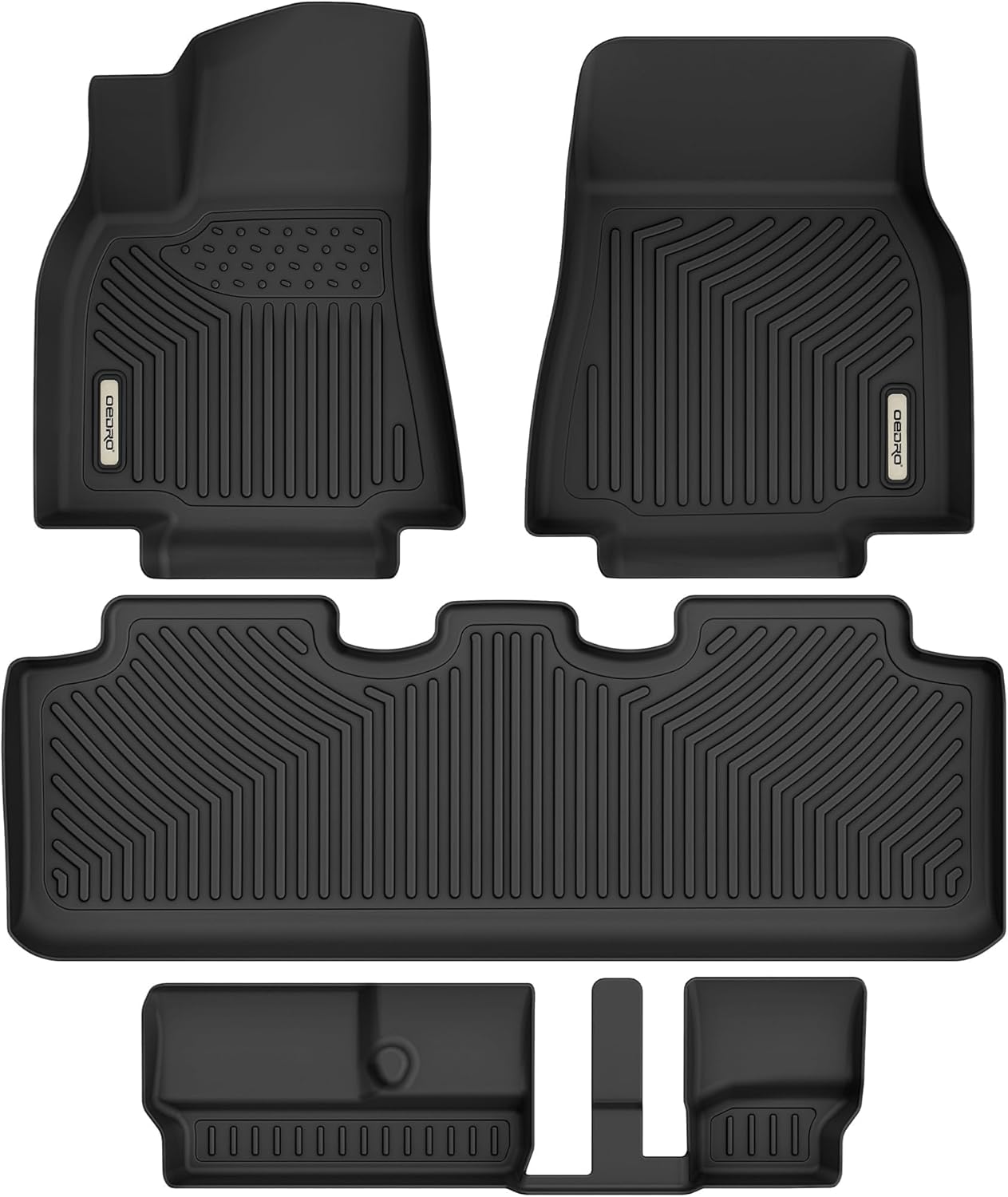OEDRO Alfombrillas para suelo Tesla Modelo Y de 7 plazas 2020-2024, ajuste personalizado, tapetes de piso de Tesla Modelo Y de 7 plazas,