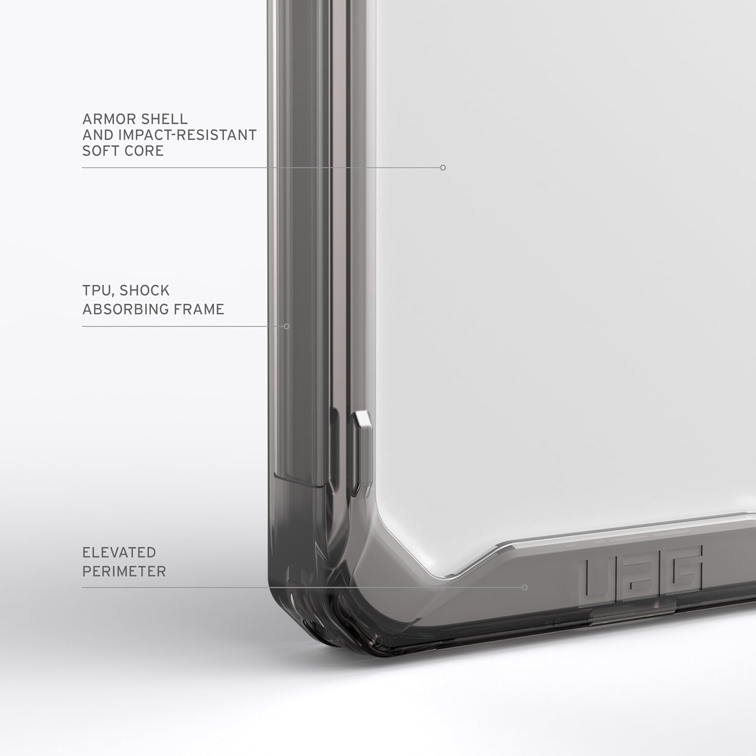 URBAN ARMOR GEAR UAG – Funda compatible con iPhone 15 Pro de 6.1 pulgadas, cubierta protectora resistente a las caídas de grado militar transparente