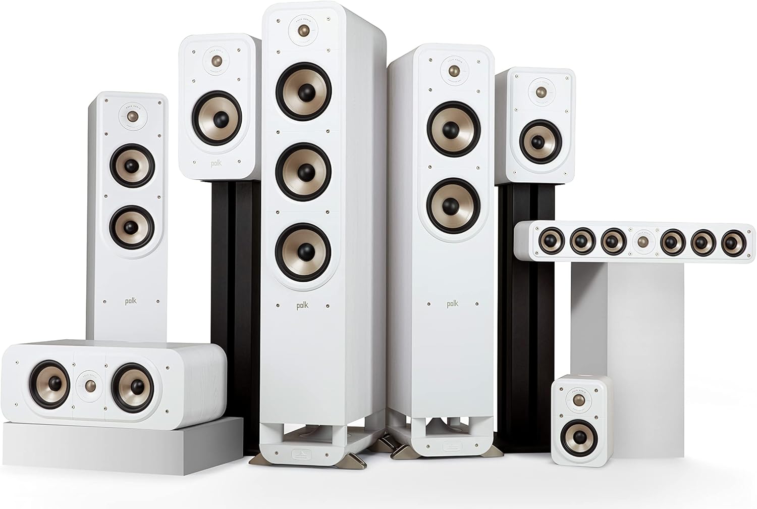 Polk Signature Elite ES20 – Altavoz de estantería, audio de alta resoluc., compatible cDolby Atmos y DTSX, tweeter de 1 pulg y woofer de 6.5 pulg,