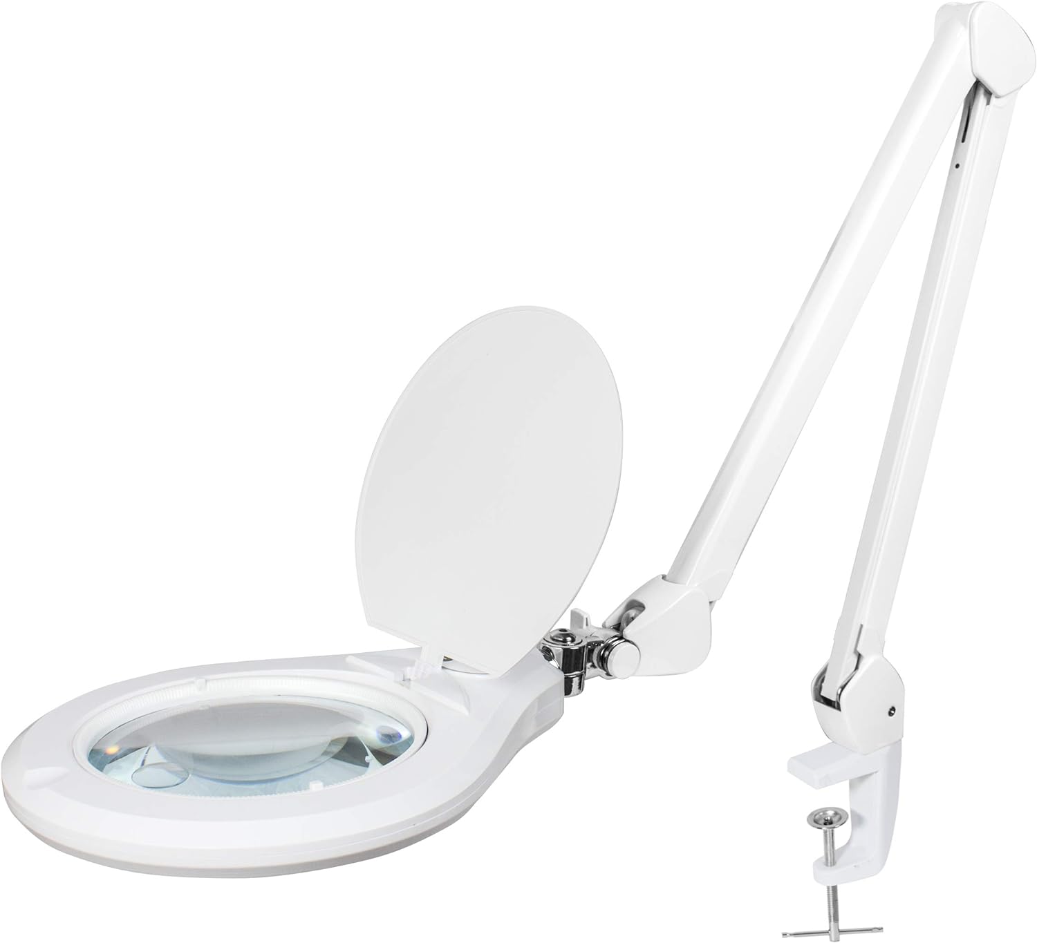 Neatfi Elite XL HD Bifocals Super LED – Lámpara de aumento con abrazadera, lente de vidrio, 6000-7000K, sin deslumbramiento, atenuación no polar