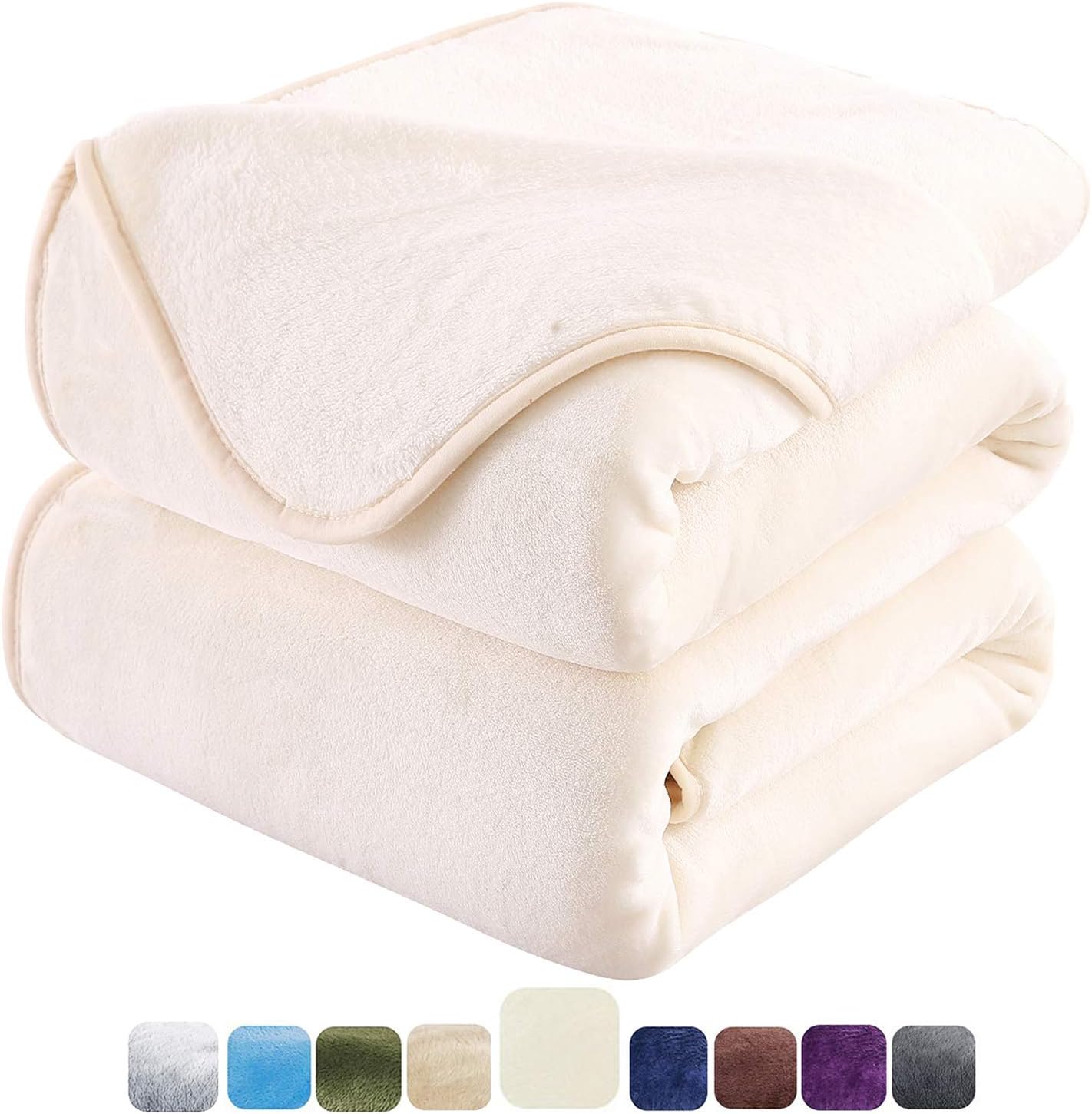 Hozy – Cobija de forro polar para cama de 330GSM, suave, tela cepillada, muy cálida, para el sofá
