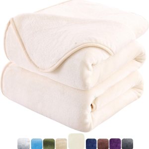 Hozy – Cobija de forro polar para cama de 330GSM, suave, tela cepillada, muy cálida, para el sofá Hozy – Cobija de forro polar para cama de 330GSM, suave, tela cepillada, muy cálida, para el sofá