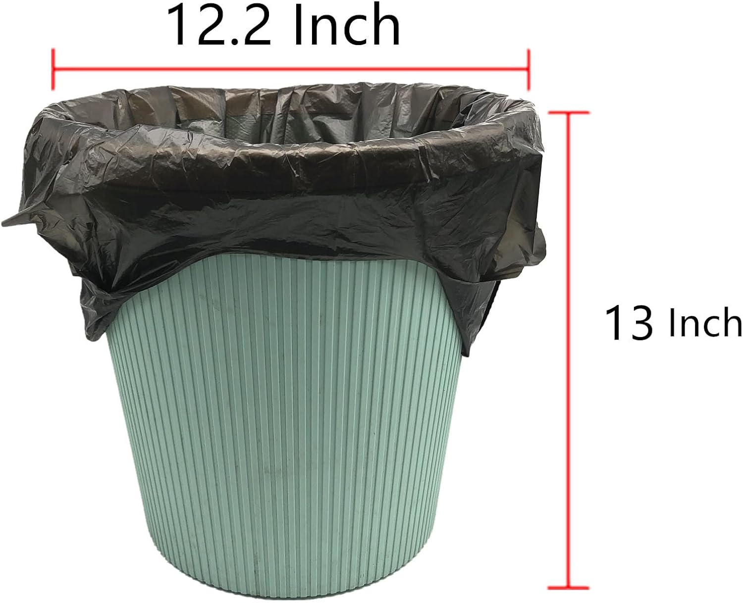 Bolsas de basura pequeñas de 5 galones, bolsas de basura negras de 75 unidades, para oficina, cocina, baño, dormitorio, papelera
