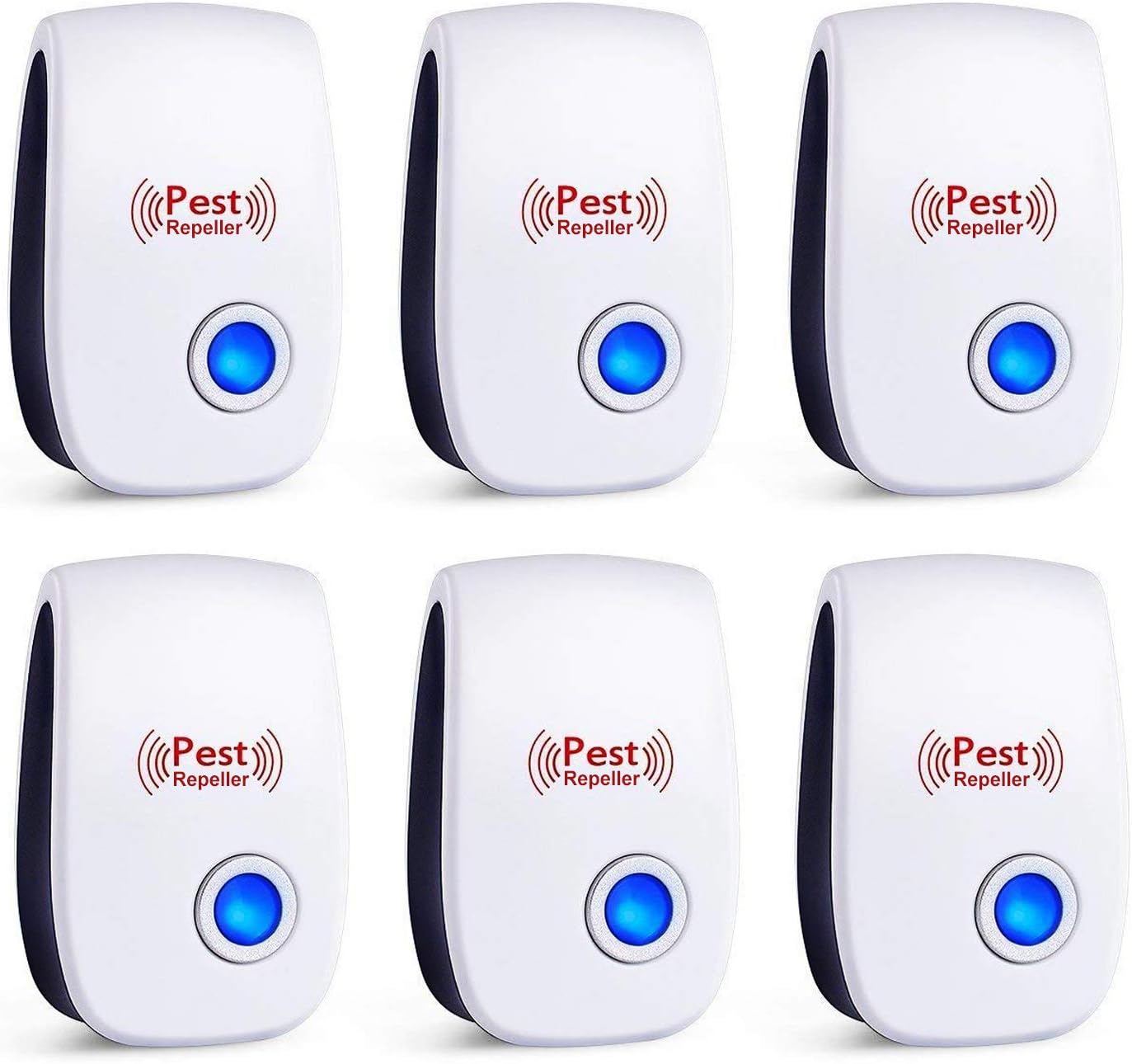 Utrasonic – Repelente de plagas, paquete de 6 repelentes de control de plagas para interiores, para mosquitos, ratones, cucarachas, arañas,