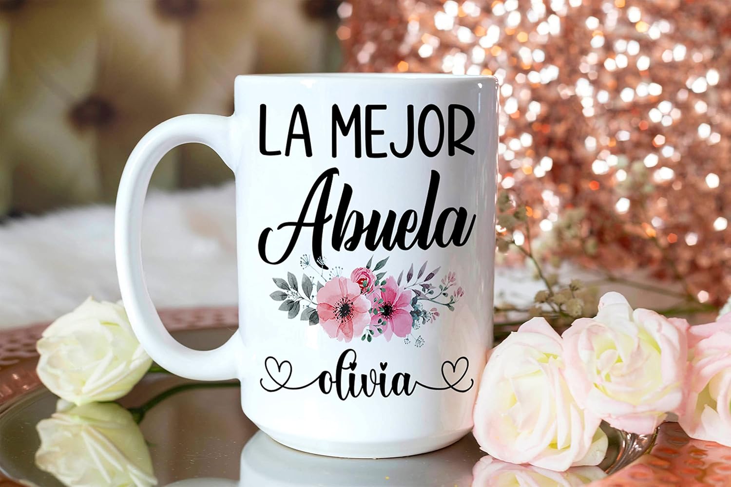 PREZZY Regalo para el día de la madre para mujeres, mamá, abuela, personalizadas, La Mejor Abuela, taza de café de la madre, regalo taza de café,