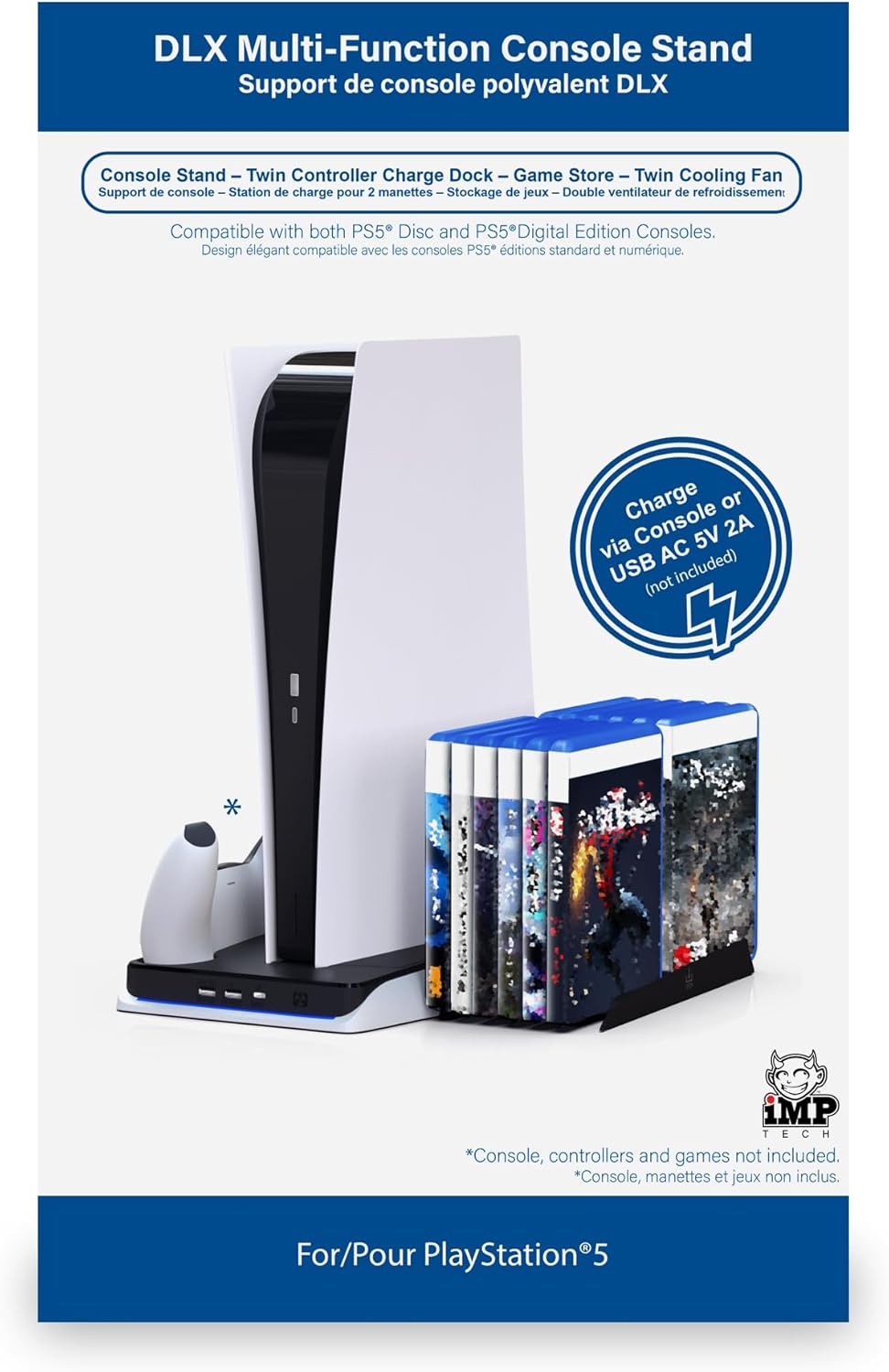 iMP DLX Cool and Charge Soporte de consola multifunción (PS5) (PS5)