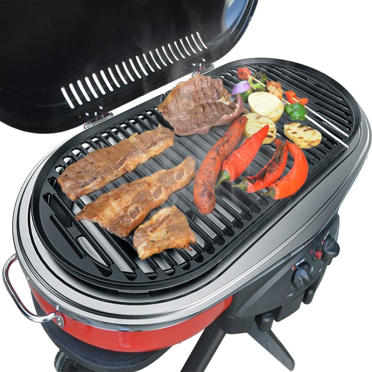 Stanbroil Parrilla de hierro fundido para parrillas de cocina Coleman Roadtrip Swaptop Grills LX LXE LXX, paquete de 2