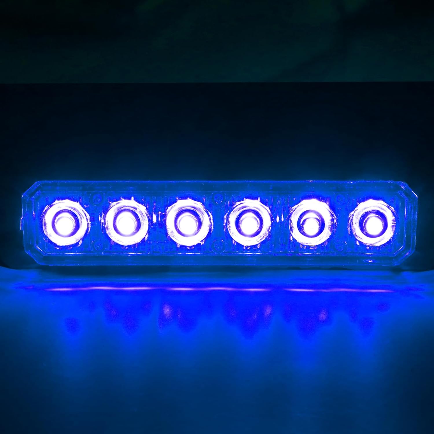 yuksood Luces estroboscópicas para camiones, luces de emergencia para vehículos, luces intermitentes de 6 LED, cabeza de luz de rejilla, para