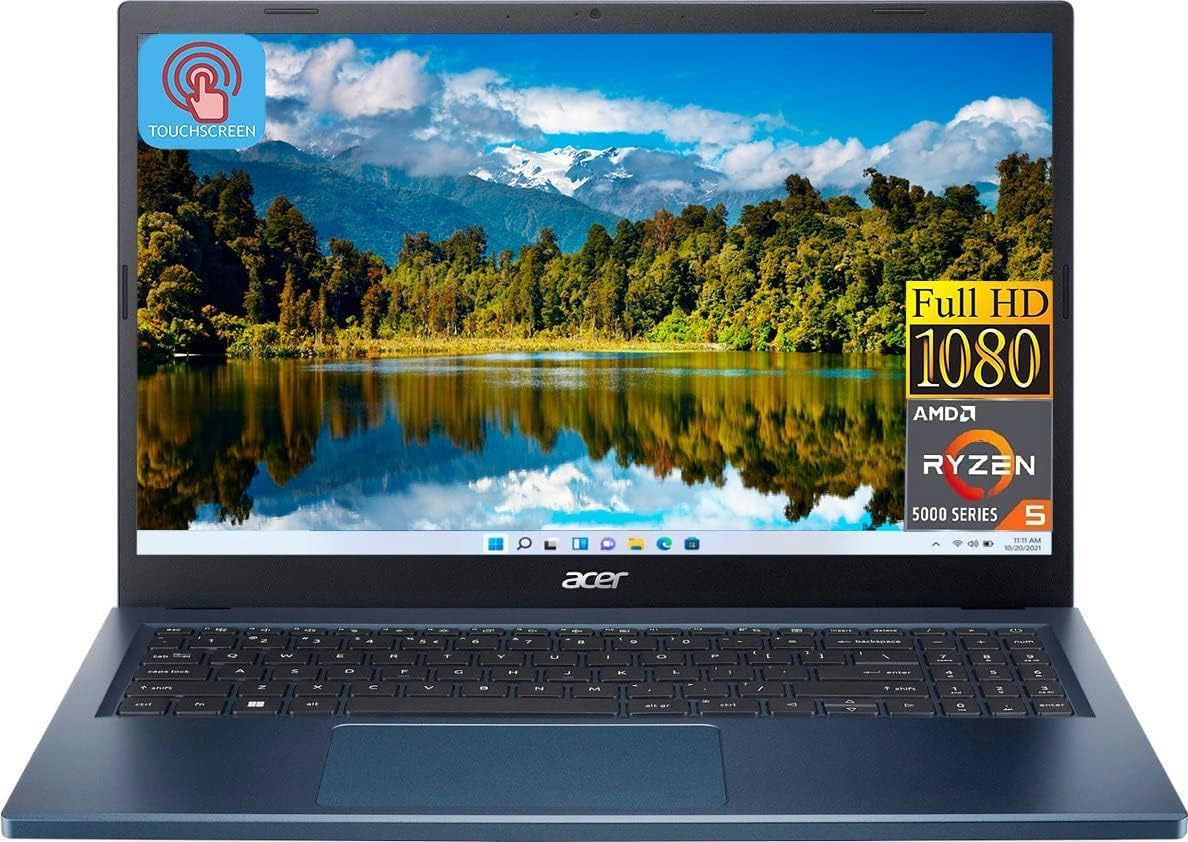 acer 2023 Laptop Aspire 3, pantalla táctil FHD IPS de 15.6 pulgadas, procesador AMD Ryzen 5 7520U (Beats i7-1165G7), 8 GB de RAM, SSD de 1 TB,