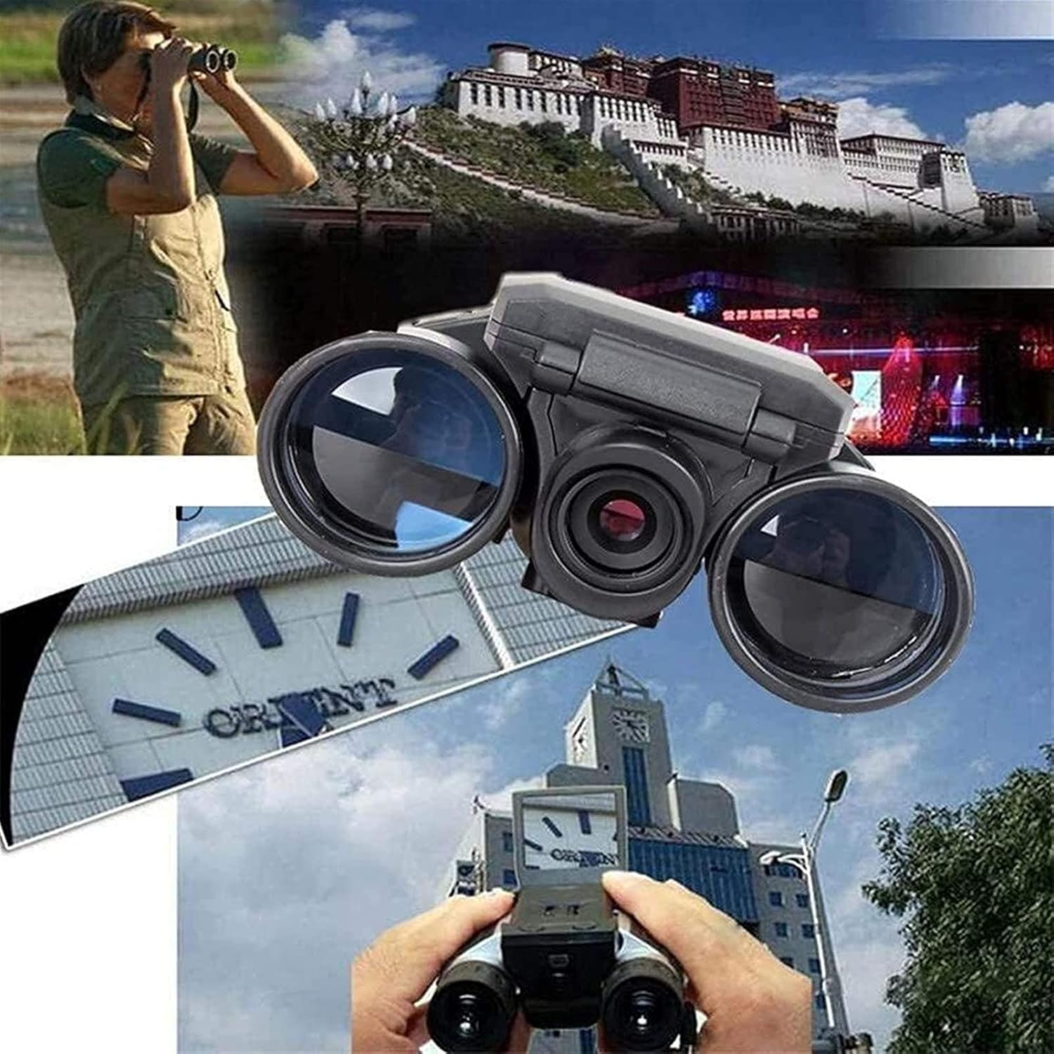 Telescopio de viaje portátil Cámara digital 1080P 2.0 “12X32 HD Binoculares negros telescopio plegable con cámara digital incorporada, nuevos