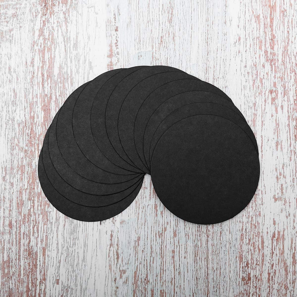 36 tarjetas redondas de papel kraft negro de 4 pulgadas, cartulina gruesa, portavasos, tarjetas de cartulina en blanco para pintura de mandala,