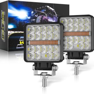 Fogfar 2 luces de trabajo LED de 4 pulgadas, luces de conducción de 38 W, 3800 lúmenes, barras de luz superbrillantes, accesorios de repuesto, Fogfar 2 luces de trabajo LED de 4 pulgadas, luces de conducción de 38 W, 3800 lúmenes, barras de luz superbrillantes, accesorios de repuesto,