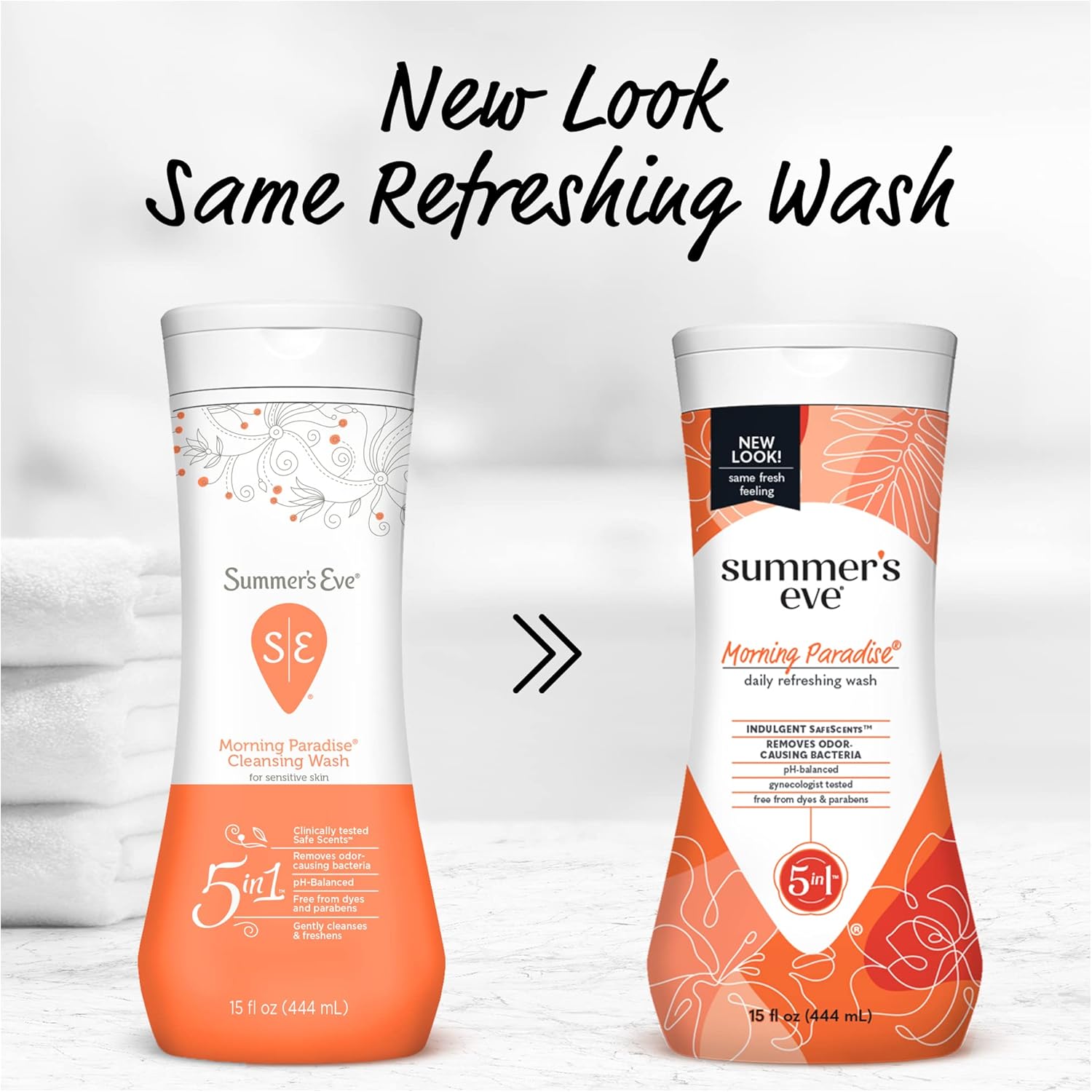 Summer’s Eve Morning Paradise Daily Refreshing All Over Feminine Body Wash, lavado femenino pH equilibrado, 15 onzas líquidas