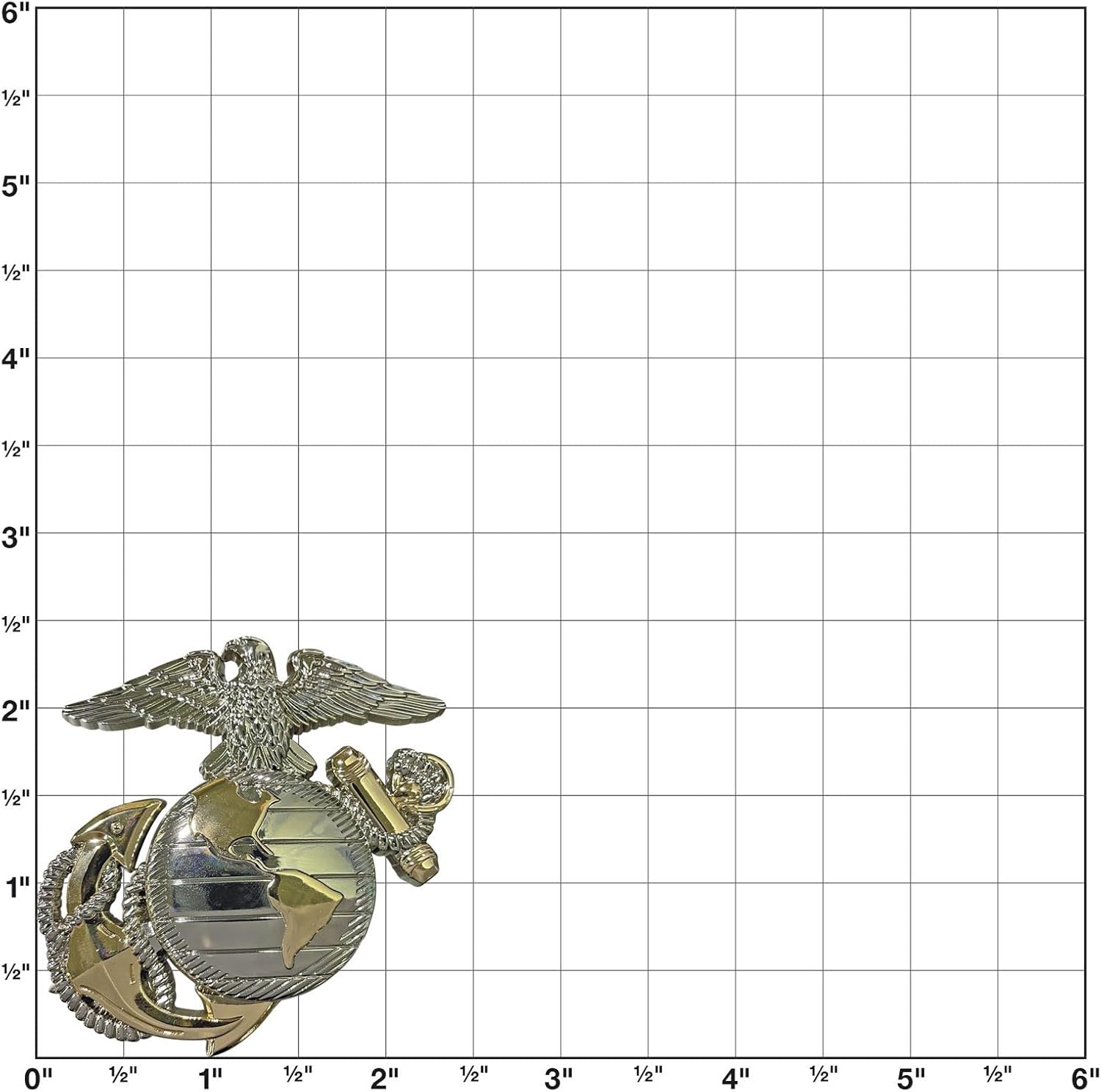 Emblema de coche EGA de doble tono 3D USMC