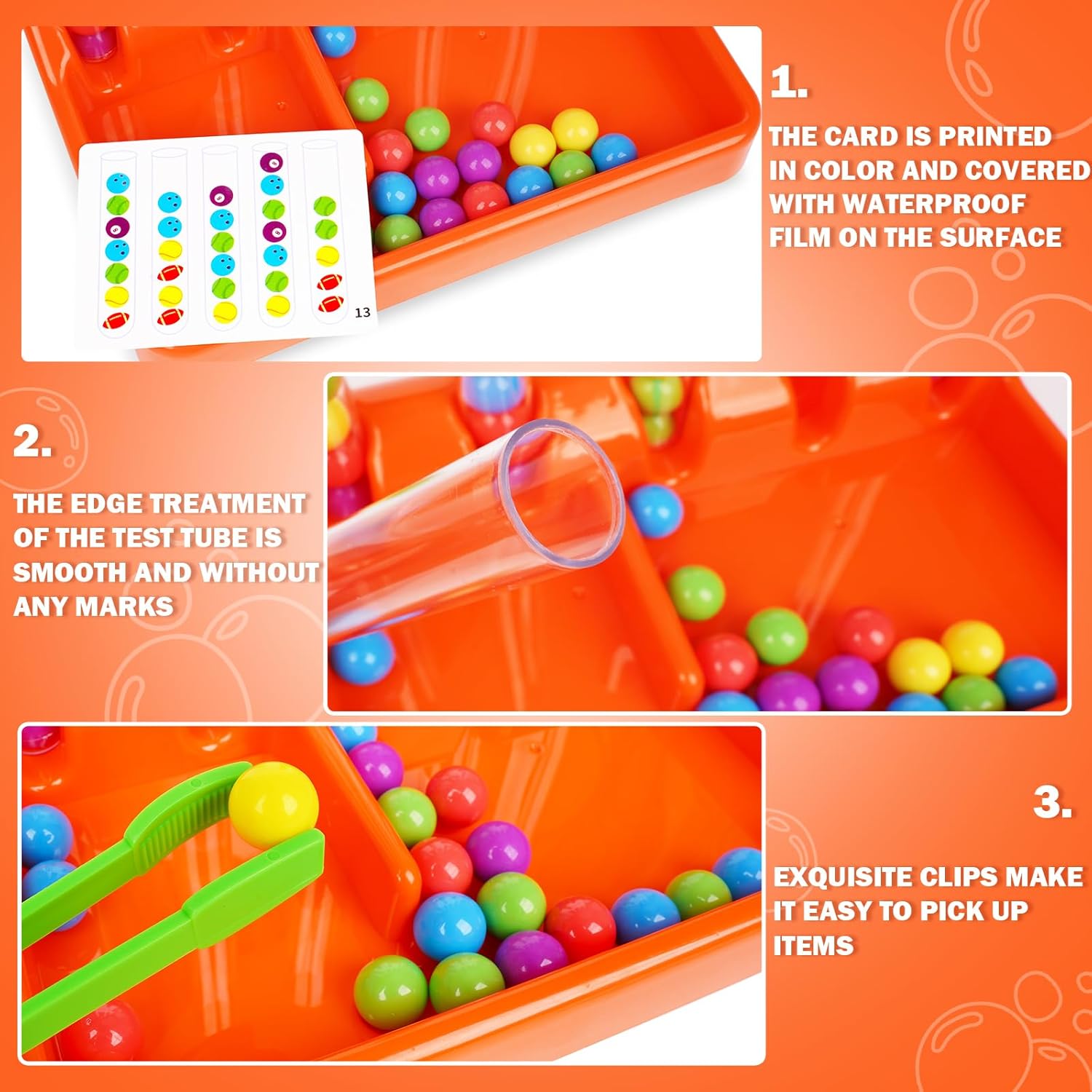 Juego de juguetes de clasificación de colores, juego de cuentas de arcoíris, juguetes Montessori para preescolar conteo de matemáticas, juegos de