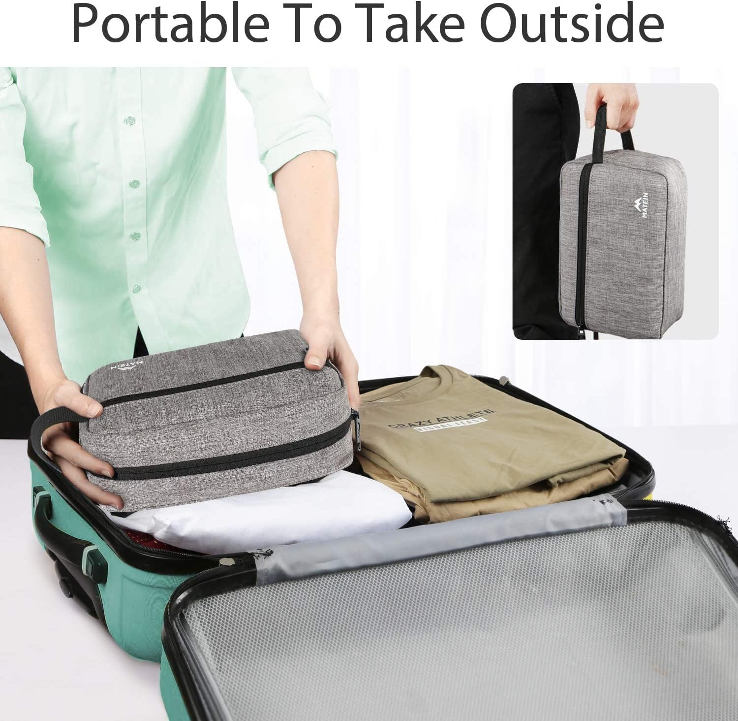 MATEIN Mochila con ruedas, resistente al agua, mochila de viaje para laptop con ruedas, mochila universitaria grande, bolsa de aseo para hombres (2