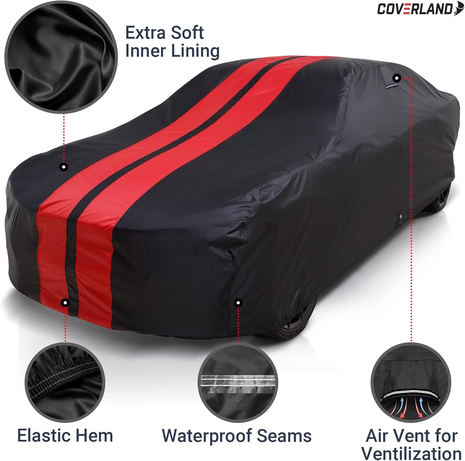 iCarCover Funda premium Plus para automóvil para Chevy El Camino 1973-1977, impermeable, para todo tipo de clima, lluvia, nieve, sol, granizo,