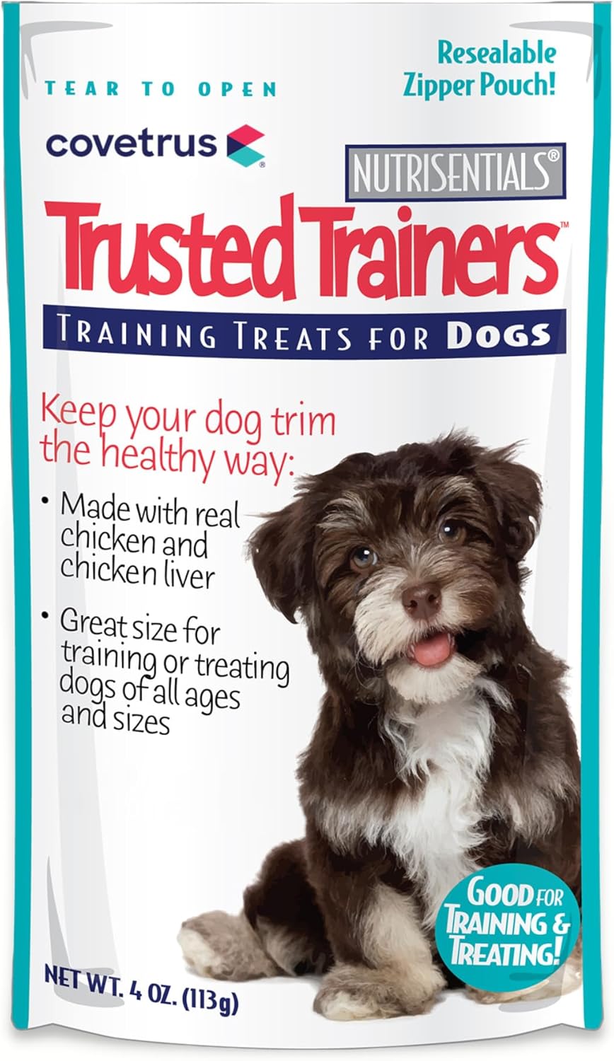 Covetrus NutriSentials Trusted Trainers – Golosinas suaves para perros pequeños, medianos y grandes, sabor a pollo, paquete de 3, 4 onzas