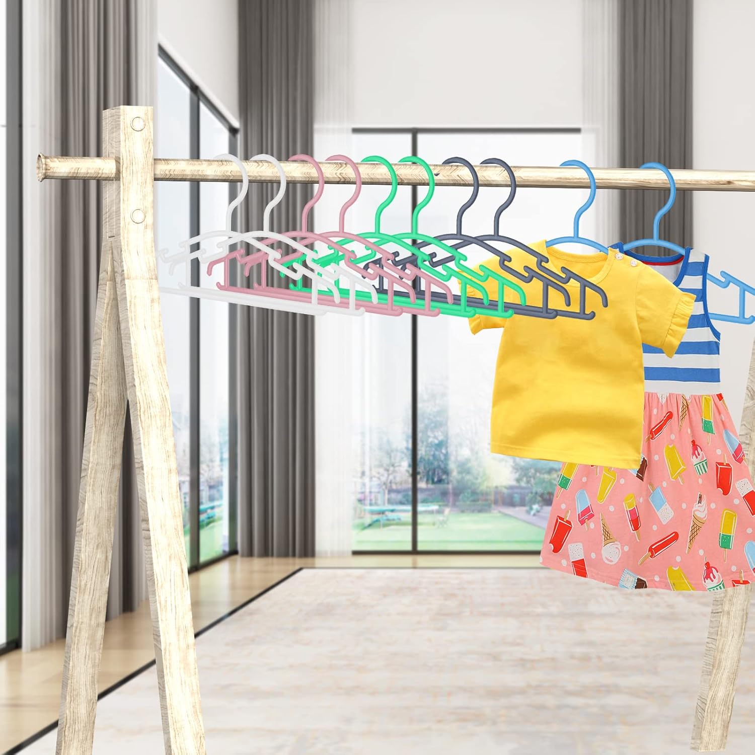 Paquete de 40 perchas antideslizantes para ropa de recién nacido, para ropa de recién nacido, percha ultrafina para niñas y niños pequeños