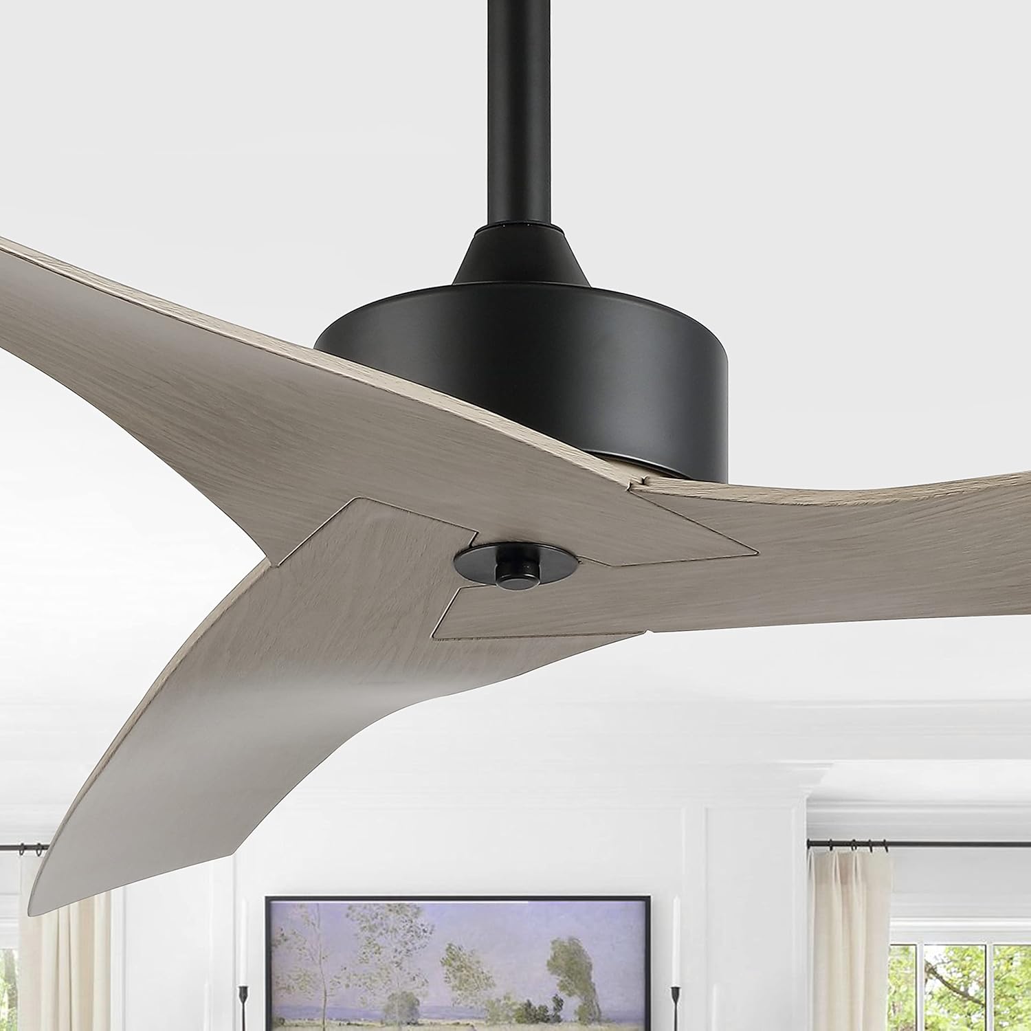 JONATHAN Y JYL9715B Aldrin – Ventilador de techo de 6 velocidades con aplicación móvilcontrol remoto, 50 pulgadas, moderno, contemporáneo,