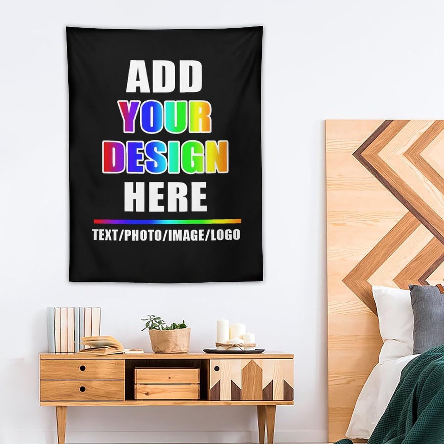 Imágenes de carga de tapiz personalizadas, tapiz de pared personalizado para dormitorio, telón de fondo de fotos personalizado para Halloween,