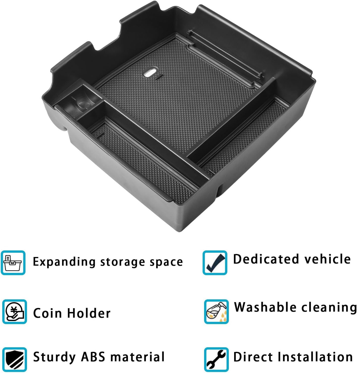 EDBETOS Bandeja organizadora de consola central compatible con accesorios Kia Carnival KA4 2022 2023 2024 para reposabrazos secundario interior,