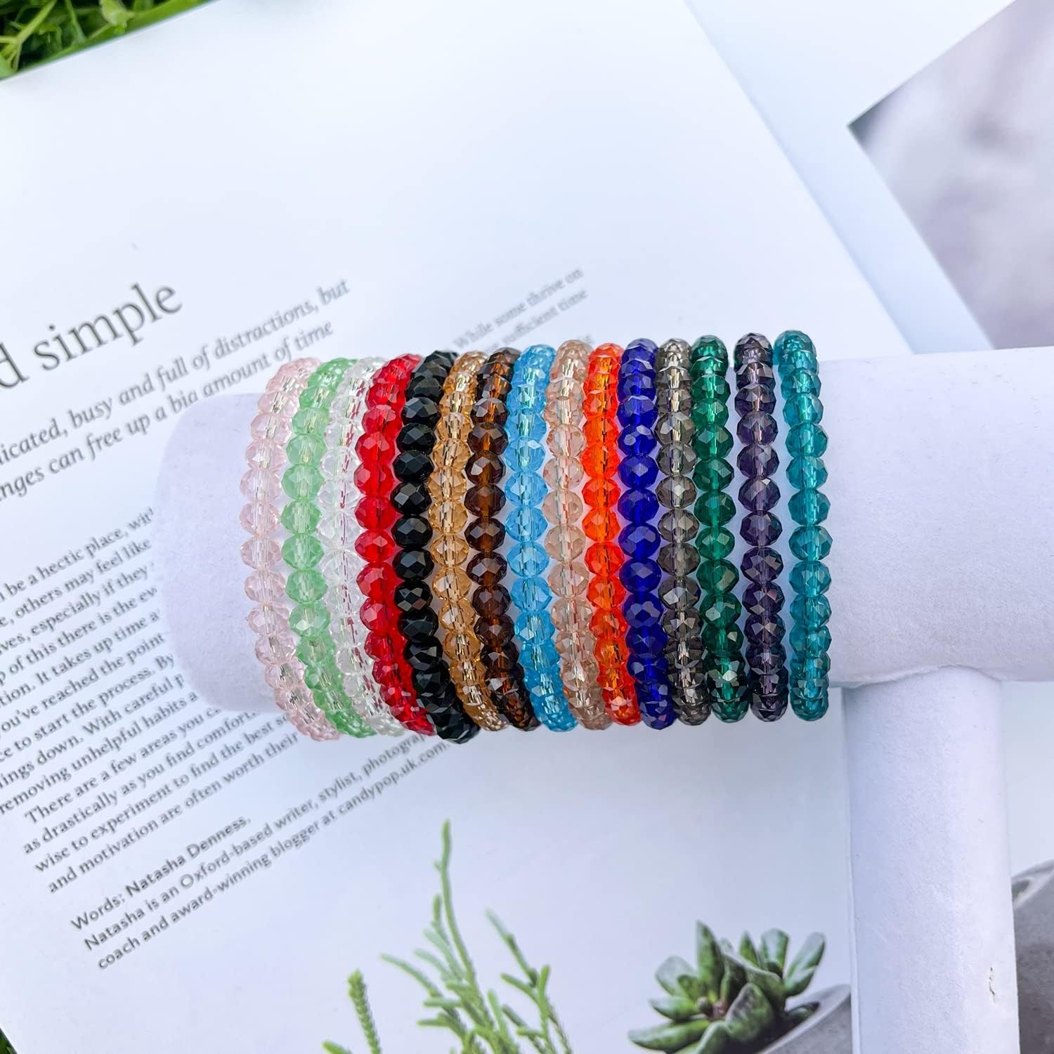 1800 cuentas de cristal Briolette de 0.157 pulgadas para hacer joyas, cuentas de cristal facetadas con forma de Rondelle para hacer pulseras,