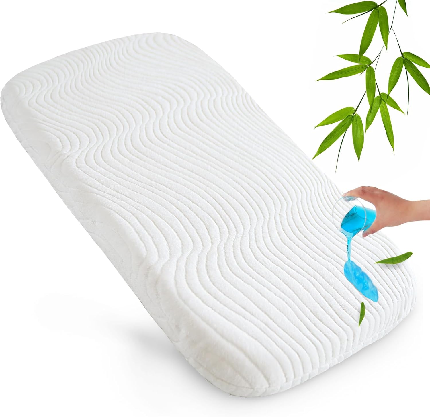 Cubrecolchón para cuna de bebé compatible con AMKE 3 en 1BesreyGoFirstFoalom, almohadilla de repuesto impermeable con funda de colchón extraíble y