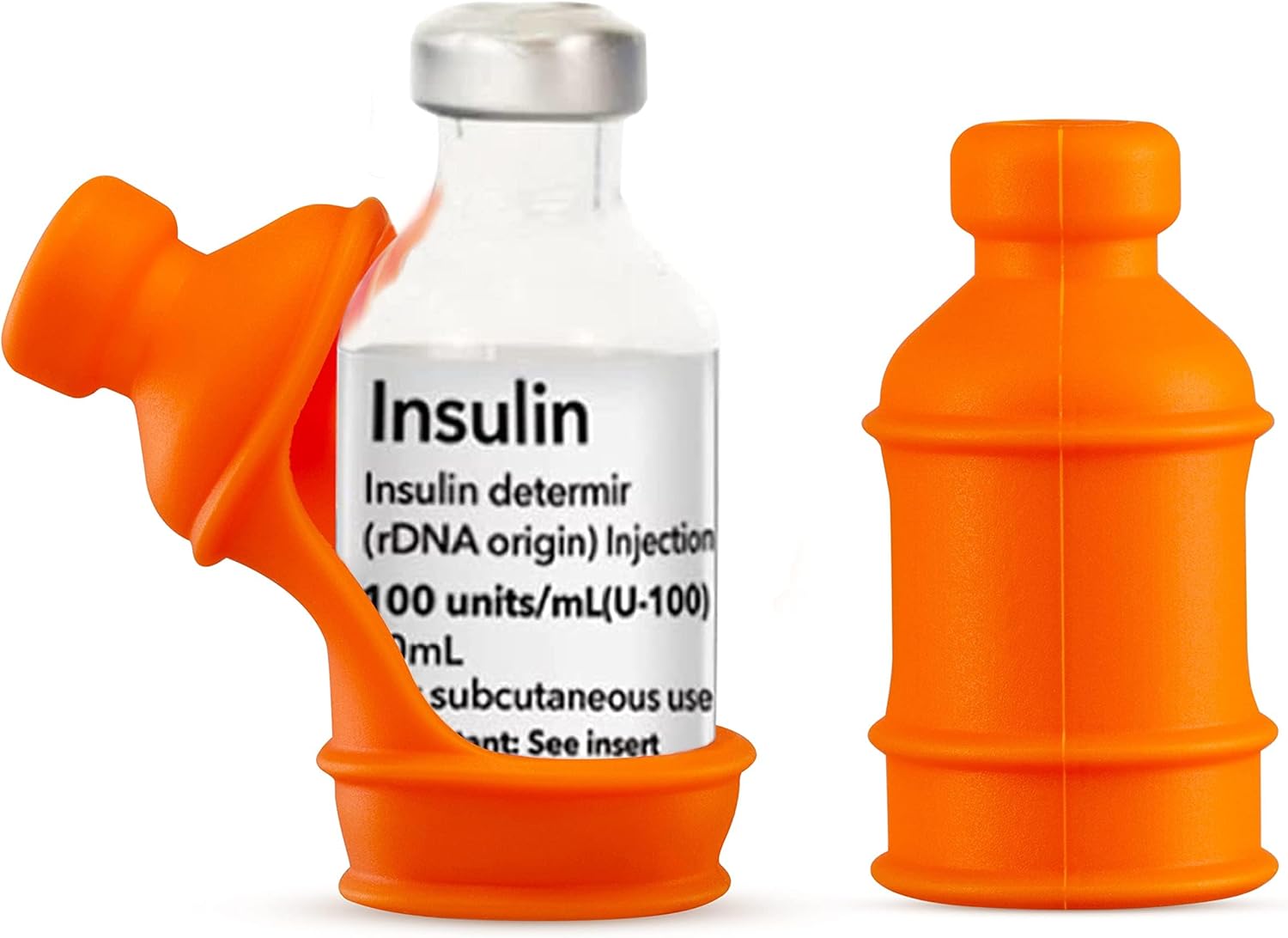 Paquete de 3 fundas protectoras de botella de insulina para diabéticos, funda protectora de silicona para proteger el frasco de insulina de la