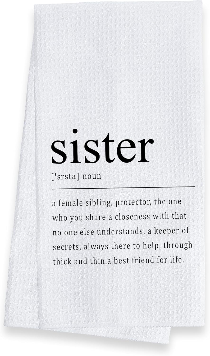 ZWZXR Sister Love – Divertidas toallas de cocina con refranes para cocina, toallas decorativas para cocina de 16 x 24 pulgadas, decoración familiar