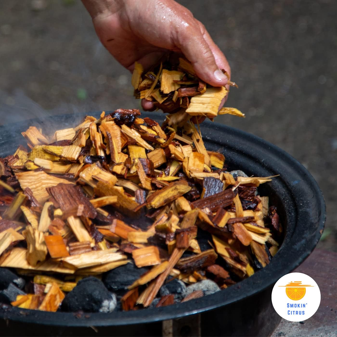 Smokin Citrus – Chips de madera cítrica natural de primera calidad para ahumador, parrilla, cóctel, virutas para ahumar, barbacoa sostenible,